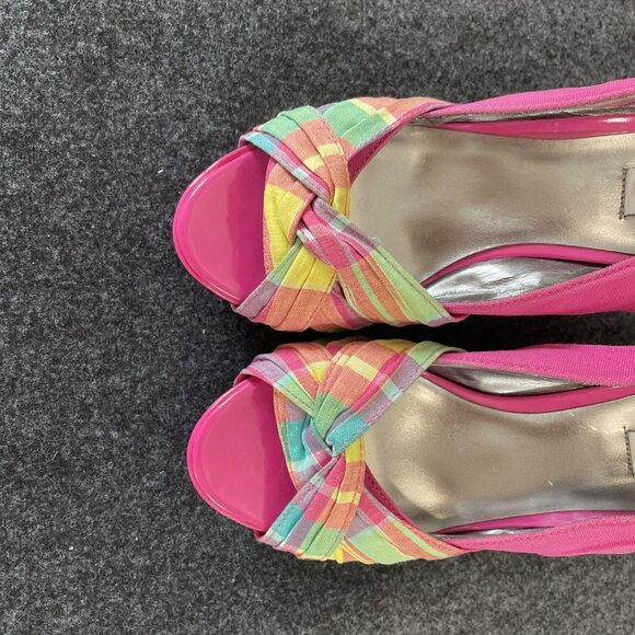 Woman's pink strappy Steve Madden high heals P-CINDY 6.5 - Picture 12 of 16